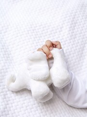 The White Company White Elephant Rattle Toy - Image 1 of 2