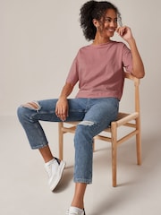 Rose Pink Boxy Relaxed Fit T-Shirt - Image 2 of 5