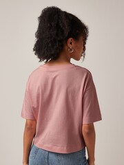 Rose Pink Boxy Relaxed Fit T-Shirt - Image 3 of 5