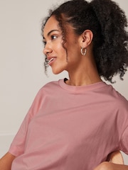 Rose Pink Boxy Relaxed Fit T-Shirt - Image 4 of 5