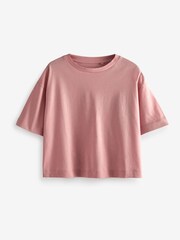 Rose Pink Boxy Relaxed Fit T-Shirt - Image 5 of 5