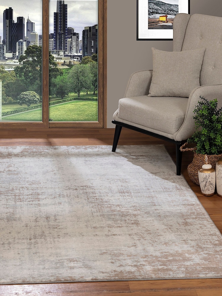 LIVABLISS Beige Floransa Abstract Modern Marble Rug - Image 1 of 5