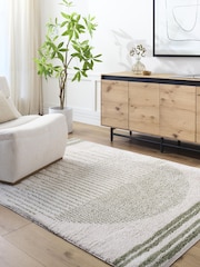 LIVABLISS Green Fossay Washable Shaggy Modern Rug - Image 1 of 6