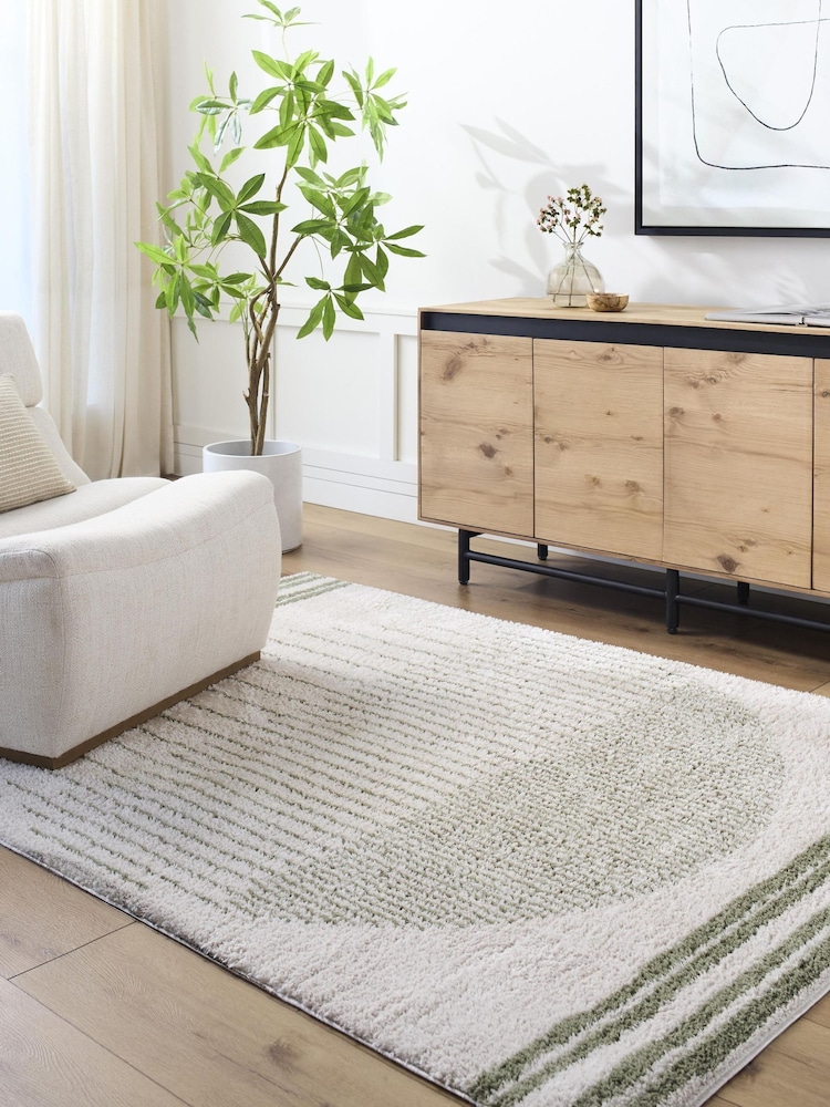 LIVABLISS Green Fossay Washable Shaggy Modern Rug - Image 1 of 6 LIVABLISS Green Fossay Washable Shaggy Modern Rug - Image 1 of 6