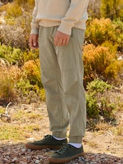 Stone Regular Tapered Stretch Cargo Joggers - Image 1 of 12
