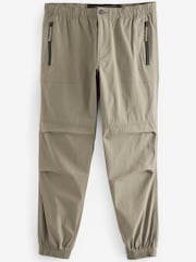 Stone Regular Tapered Stretch Cargo Joggers - Image 10 of 12