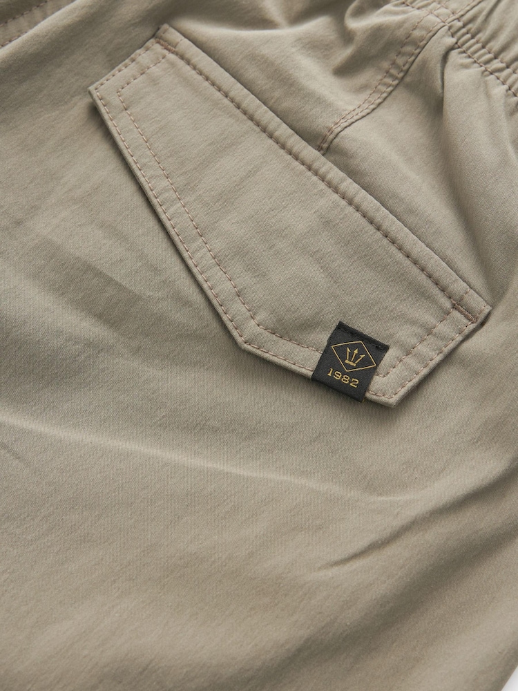 Stone Regular Tapered Stretch Cargo Joggers - Image 12 of 12