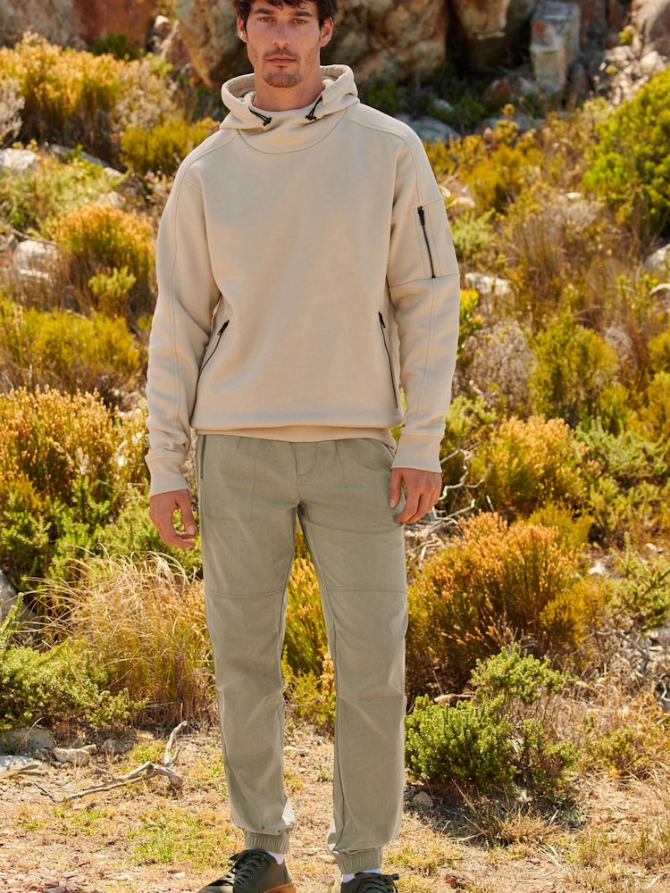 Stone Regular Tapered Stretch Cargo Joggers - Image 2 of 12