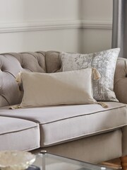 Natural 50 x 30cm Matte Velvet Cushion - Image 1 of 6