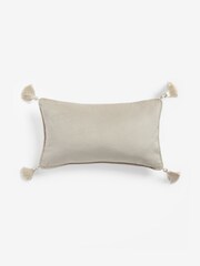 Natural 50 x 30cm Matte Velvet Cushion - Image 3 of 6