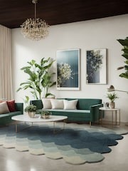 Asiatic Rugs Teal Blue Hive Rug - Image 1 of 4