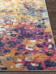 LIVABLISS Yellow Floransa Abstract Modern Marble Rug - Image 2 of 5
