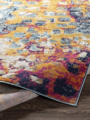 LIVABLISS Yellow Floransa Abstract Modern Marble Rug - Image 4 of 5