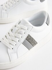 White Smart Lace-Up Shoes - Image 3 of 5