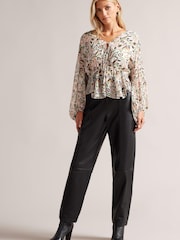 Ted Baker Cream Brienna Tie Front Blouse - Image 2 of 5