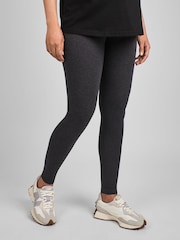 JoJo Maman Bébé Charcoal Grey Cotton Rich Maternity Leggings - Image 1 of 5