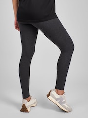 JoJo Maman Bébé Charcoal Grey Cotton Rich Maternity Leggings - Image 2 of 5
