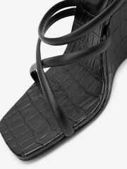 Black Signature Square Toe High Wedges - Image 6 of 6
