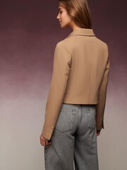Natural Cropped Tailored Jacket - Image 3 of 5