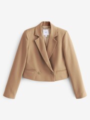 Natural Cropped Tailored Jacket - Image 5 of 5