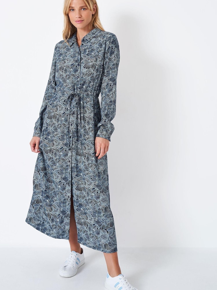 Crew Clothing Company White Stripe Shirt Dress - Image 1 of 4