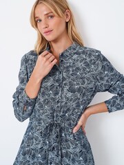 Crew Clothing Company White Stripe Shirt Dress - Image 3 of 4