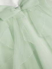 Verde - Vestido de fiesta Monsoon Raphela con mangas abullonadas y lazo - Imagen 3 de 3