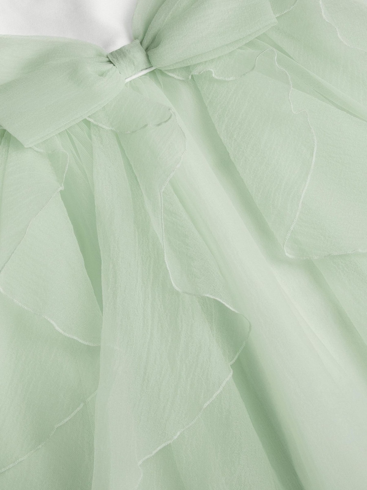 Verde - Vestido de fiesta Monsoon Raphela con mangas abullonadas y lazo - Imagen 3 de 3 Verde - Vestido de fiesta Monsoon Raphela con mangas abullonadas y lazo - Imagen 3 de 3
