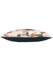 Riva Paoletti Blush Pink Geisha Printed Velvet Cushion - Image 3 of 4