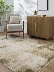 LIVABLISS Brown Myrtle Avenue III Galey Alix Abstract Modern Marble Fringe Rug - Image 1 of 7
