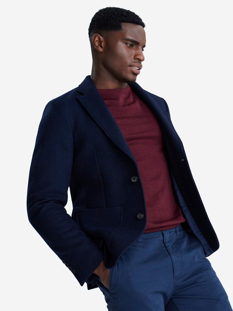 Oliver Sweeney Navy Blue Mulroe Wool Blazer - Image 1 of 7