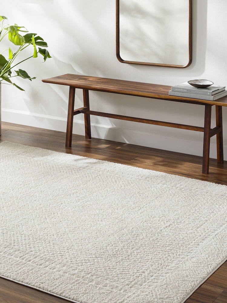 LIVABLISS Ivory Freud Modern High Pile Rug - Image 1 of 6