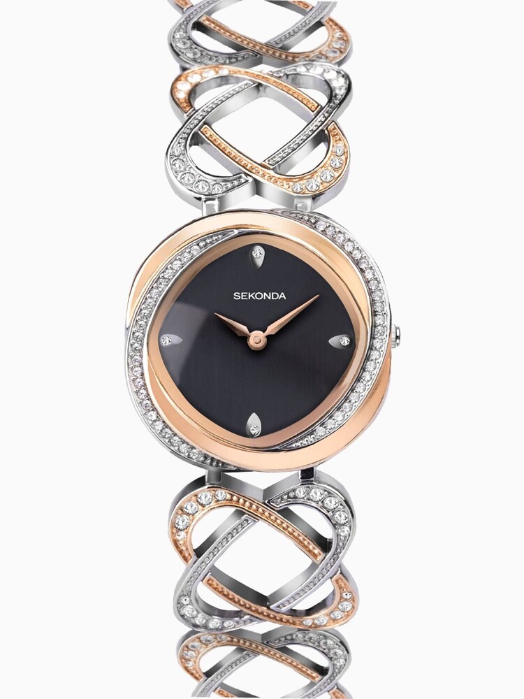 Sekonda Ladies Black Leather Strap Watch - Image 1 of 5