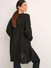 Kaffe Emria Long Sleeve Knit Black Cardigan - Image 2 of 6