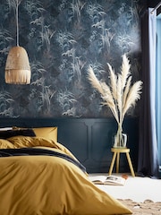 Graham & Brown Blue Restore Midnight 10M Wallpaper - Image 1 of 3