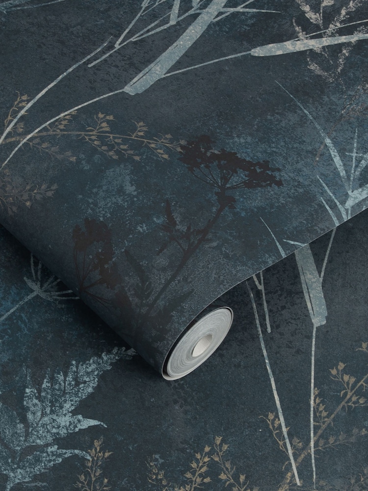 Graham & Brown Blue Restore Midnight 10M Wallpaper - Image 3 of 3