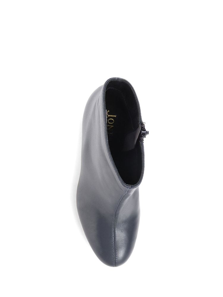 Jones Bootmaker Blue Letty Heeled Leather Ankle Boots - Image 5 of 6