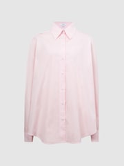 Reiss Light Pink Jenny Cotton Shirt - Image 2 of 5