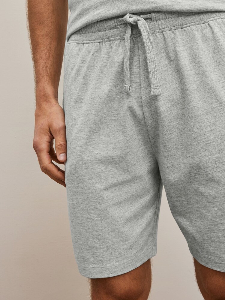 Navy/Grey Vest Shorts Pyjamas Set 2 Pack - Image 6 of 12