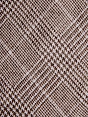 Reiss Brown Neptune Prince of Wales Check Linen Tie - Image 5 of 5