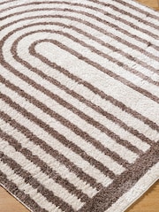 LIVABLISS Brown Fossay Washable Shaggy Modern Rug - Image 2 of 6