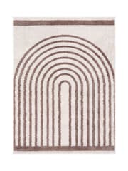 LIVABLISS Brown Fossay Washable Shaggy Modern Rug - Image 6 of 6