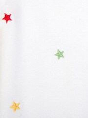 JoJo Maman Bébé White Star Embroidered Baby Hat - Image 1 of 2