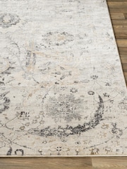 LIVABLISS Black Indigo Vintage Traditional Floral Boho Rug - Image 2 of 6