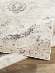 LIVABLISS Black Indigo Vintage Traditional Floral Boho Rug - Image 3 of 6