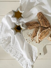 Truly White Linen Tea Towel - Image 1 of 3
