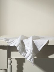 Truly White Linen Tea Towel - Image 2 of 3