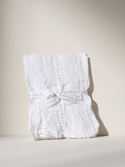 Truly White Linen Tea Towel - Image 3 of 3