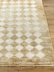 LIVABLISS Brown Myrtle Avenue V Galey Alix Geometric Diamond Fringe Rug - Image 3 of 7