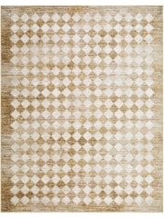LIVABLISS Brown Myrtle Avenue V Galey Alix Geometric Diamond Fringe Rug - Image 6 of 7